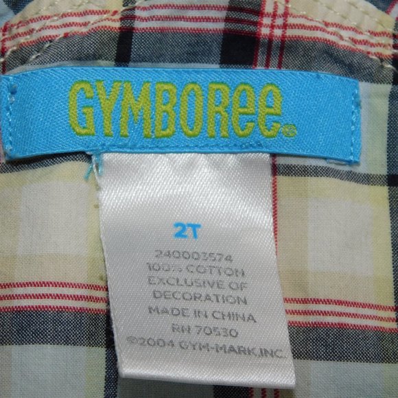 Gymboree Toddler Boys 2T Beige Overalls Bulldog Patch - Picture 2 of 11